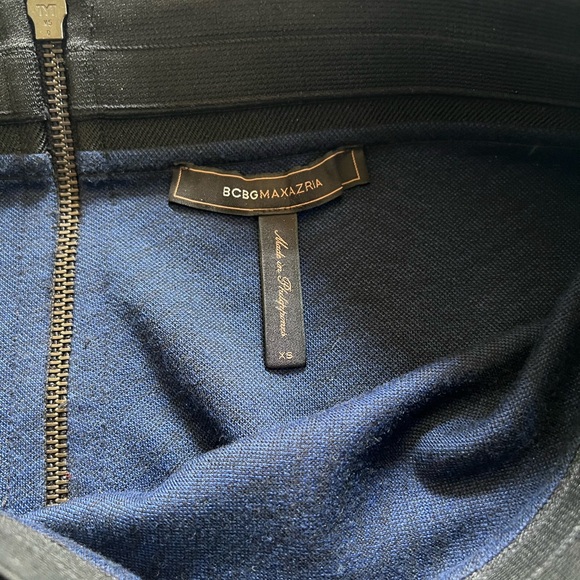 BCBGMaxAzria Blue and Black Pencil Skirt - Picture 2 of 5